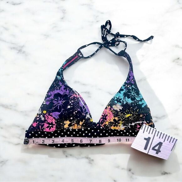 Arizona Jean Co Swimwear l Bikini Top l Pant-Splash Print l Adjustable l L l EUC - Picture 4 of 12